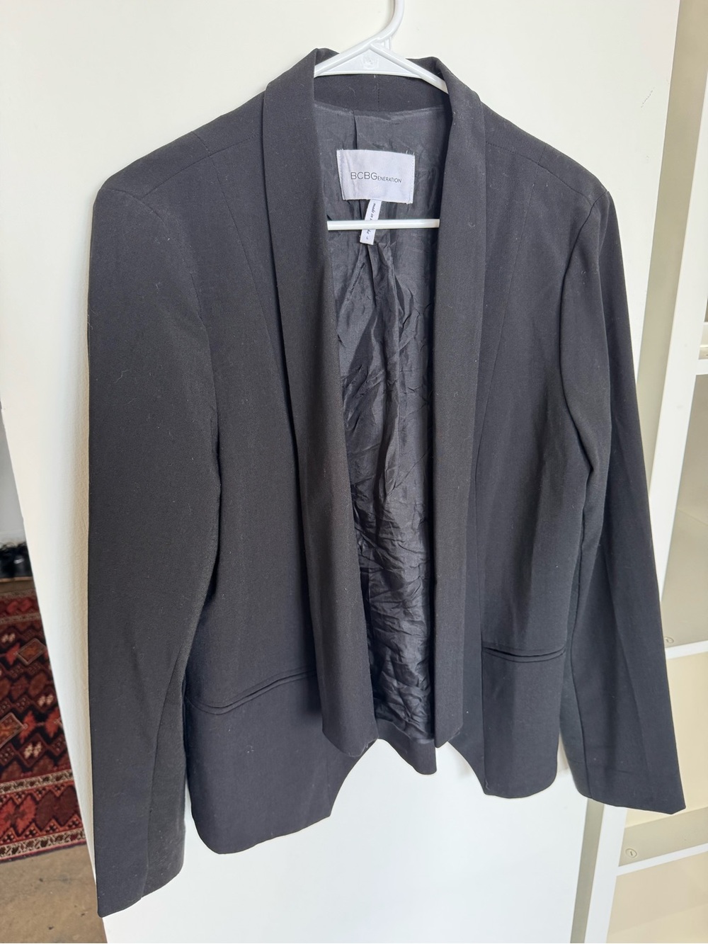 BCBGMaxazria Black Open-Front Blazer Jacket